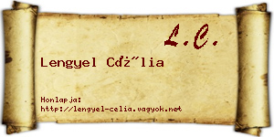 Lengyel Célia névjegykártya